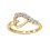 Heart Shape Diamond Ring for Her in Yellow Gold