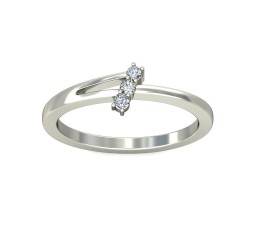 Three Stone Round Diamond Ring on Sale