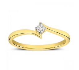 Round Solitaire Diamond Ring on Sale in Yellow Gold