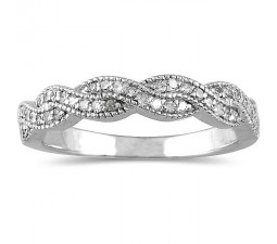 Antique Infinity design diamond Wedding Ring Band