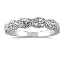 Antique Infinity design diamond Wedding Ring Band