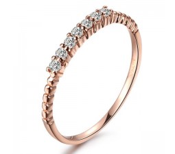 Beautiful Diamond Wedding Band on 18k Rose Gold