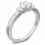 1 Carat Princess cut Diamond Three stone Diamond Ring On 10K White Gold