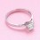 .33 Carat Princess cut Diamond Solitaire Engagement Ring On 10K White Gold