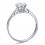 .33 Carat Princess cut Diamond Solitaire Engagement Ring On 10K White Gold