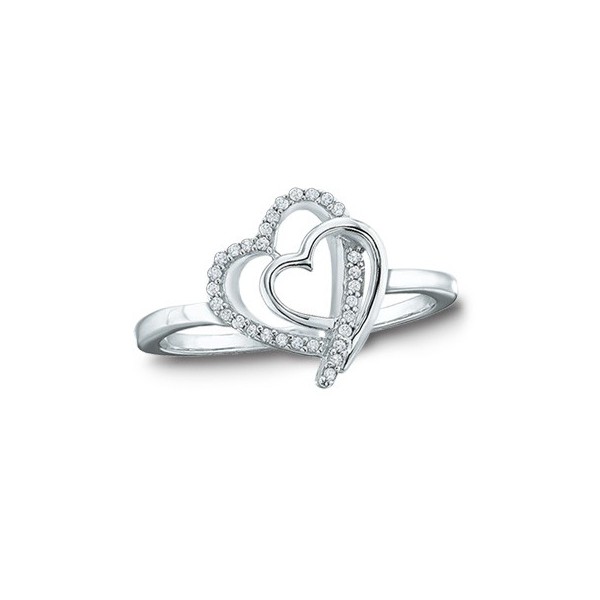 half carat heart shaped diamond ring
