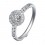 Round Cut Halo Diamond Engagement Ring on 10k White Gold