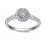 Round Cut Halo Diamond Engagement Ring on 10k White Gold