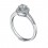 Round Cut Halo Diamond Engagement Ring on 10k White Gold
