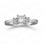 Three Stone Princess cut Diamond Engagement Ring