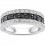 1 Carat Black and White Diamond Wedding Ring Band in White Gold