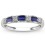 Beautiful Sapphire and Diamond Wedding Ring Band for Her in White Gold