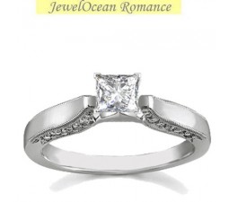 Half Carat Antique Solitaire Diamond Engagement Ring for Her