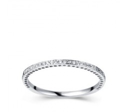 1/4 Carat Diamond Wedding Band on 10k White Gold