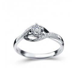 1/3 Carat Diamond Engagement Ring on 10k White Gold