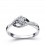 1/3 Carat Diamond Engagement Ring on 10k White Gold