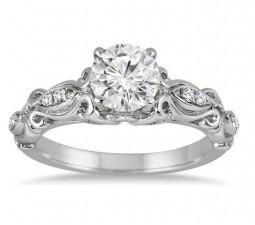 Perfect Half Carat Antique Round Diamond Engagement Ring