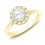 Half Carat Round Halo Diamond Engagement Ring