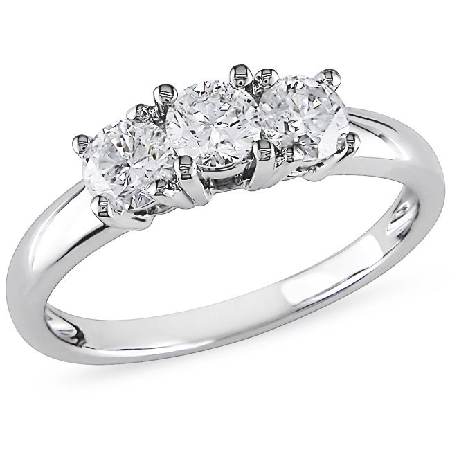 Classic Three Stone Trilogy Affordable Three Stone Engagement Ring