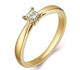 .25 Carat Princess cut Diamond GIA Certified Princess Engagement Ring on Closeout Sale 10K Yellow Gold