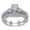 1 Carat Round Cut  Diamond Bridal Set 10K White Gold