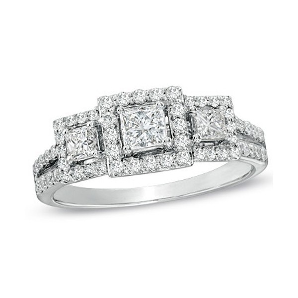 White Gold 1.47ct Princess Engagement Ring