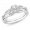 Affordable diamond infinity wedding ring set in 10k white gold