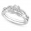 Affordable diamond infinity wedding ring set in 10k white gold