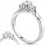 Three Stone Princess Wedding Ring Set for Her