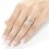 Three Stone Princess Wedding Ring Set for Her