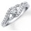 Perfect Half Carat Round Diamond Engagement Ring for Women in White Gold