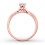 Inexpensive Round Diamond Engagement Ring for Her in Rose Gold