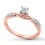 Inexpensive Round Diamond Engagement Ring for Her in Rose Gold