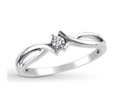 Perfect Round Diamond Infinity Solitaire Engagement Ring in White Gold