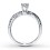 1 Carat Luxurious Round White and Blue Diamond Bridal Ring Set