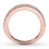 Antique Round Diamond Wedding Ring Band in Rose Gold