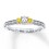 1/2 Carat Round White and Yellow Diamond Engagement Ring in Gold