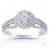 1 Carat Double Halo Round Diamond Engagement Ring in White Gold