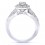 1 Carat Double Halo Round Diamond Engagement Ring in White Gold