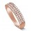 Unique 3 Row 1 Carat Round Diamond Wedding Ring Band in Rose Gold