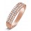 Unique 3 Row 1 Carat Round Diamond Wedding Ring Band in Rose Gold