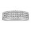 1 Carat 4 Row Diamond Wedding Ring Band for Her in White Gold