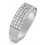 1 Carat 4 Row Diamond Wedding Ring Band for Her in White Gold
