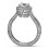 Designer 1 Carat Round Halo Diamond Engagement Ring for Women in White Gold