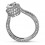 Designer 1 Carat Round Halo Diamond Engagement Ring for Women in White Gold