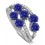 Unique 2 Carat blue Sapphire and Diamond Ring for Women