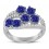 Unique 2 Carat blue Sapphire and Diamond Ring for Women