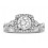 Unique 1 Carat Round Infinity Halo Diamond Engagement Ring in White Gold