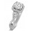 Unique 1 Carat Round Infinity Halo Diamond Engagement Ring in White Gold
