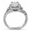 Unique 1 Carat Round Infinity Halo Diamond Engagement Ring in White Gold